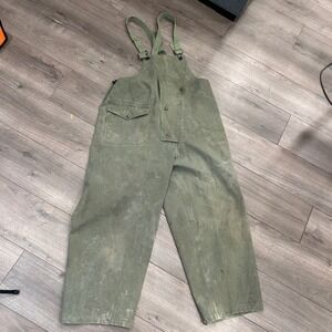 Vintage US Navy Department Deck Overalls NXss 23392 Mens Large Olive Drab USN
